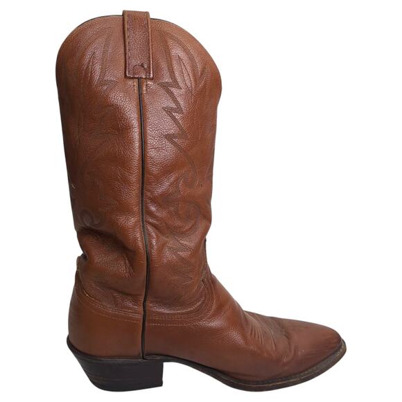 Dan Post MILWAUKEE Men’s Brown Leather Cowboy Western Boots Size 10D Vintage - Picture 7 of 15